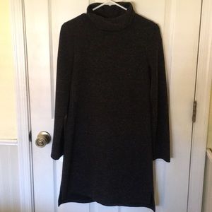 Wayf dark heather gray turtle neck dress.